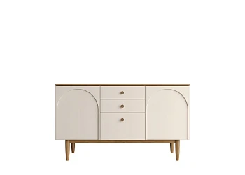 Комод с двумя дверками и ящиками 