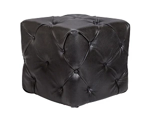 Дизайнерский пуф Amrit Black Leather в интернет-магазине