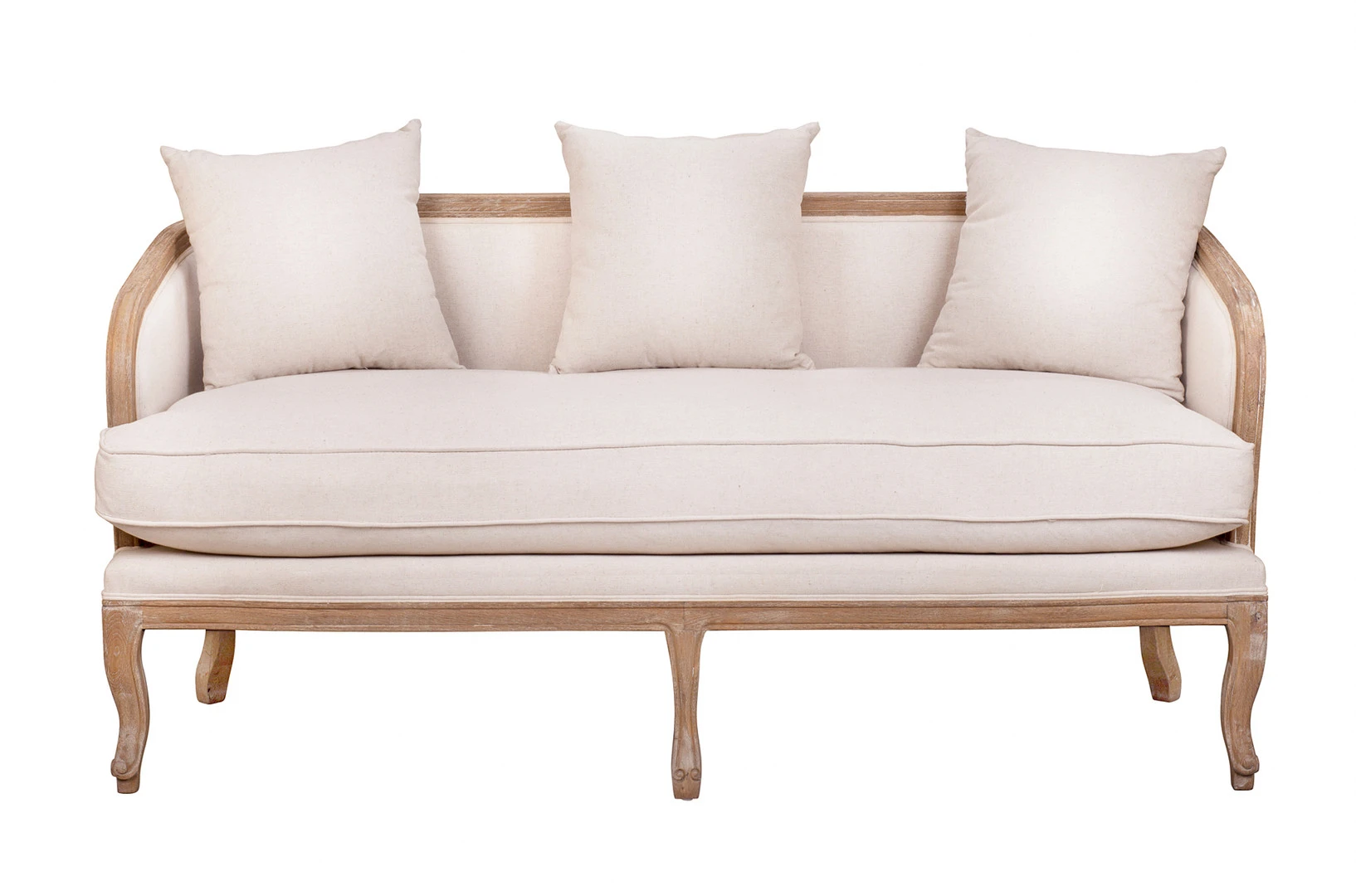 фото Диван ретро Nora бежевый в интерьере