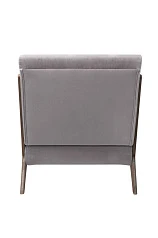 купить красивое Низкое кресло с деревянными подлокотниками Mody Grey серый в интернет-магазине