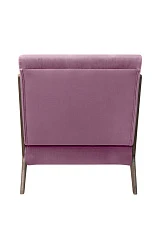 красивое Низкое кресло с деревянными подлокотниками Mody Pink розовый в интернет-магазине