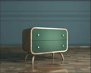Комод "Ellipse" с двумя ящиками арт EL02G в интерьере
