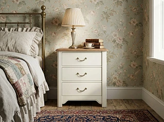 заказать Бежевая прикроватная тумба "Оливия (Olivia)" на 3 ящика арт GA3002C