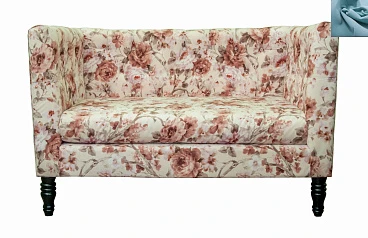 красивый Диван прованс Rose Flower голубой