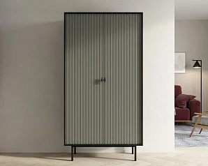 Шкаф двухдверный "Emerson" арт EM091/gray/L в интерьере