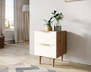 купить красивые Тумбочка с двумя ящиками "Line" LN07/GR1/beige
