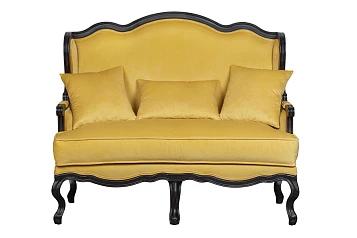 Двухместный дизайнерский диван Brody Double yellow на заказ в интернет-магазине