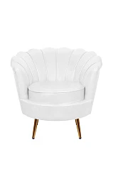 Низкое кресло ракушка Pearl White в интернет-магазине