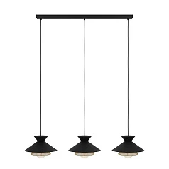 заказать 43886 Люстра GRIZEDALE, 3X40W (E27), L960, B260, H1100, сталь, черный, латунь в интернет-магазине