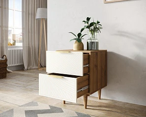 купить красивые Тумбочка с двумя ящиками "Line" LN07/GR1/beige