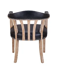 фото Мягкий стул с подлокотниками Tanner Black Leather