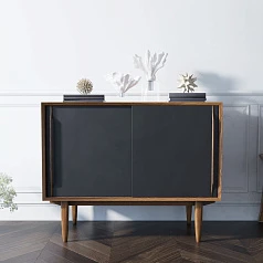 Комод "Bruni Black" две дверки арт BR25Black в интерьере