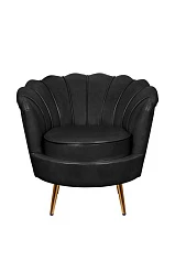 фото Низкое кресло ракушка Pearl Black V2 в интерьере
