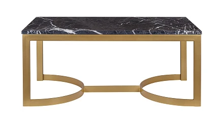 Журнальный столик прямоугольный Aron Marble-Gd в интерьере