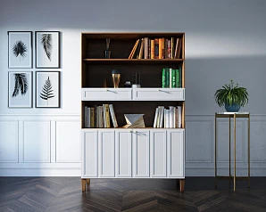 Стеллаж широкий двухстворчатый "Andersen" арт AN17WH на заказ