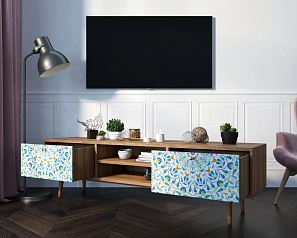 Комод "Berber" с нишей низкий под TV принт 46 арт BB49/Print_46 в интернет-магазине