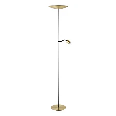 901979 Светодиодный торшер CONIVARINO, 26,5W 1X4W(LED LED), 2700K, 3150 480lm, сталь, латунь состаренный, черный в интернет-магазине