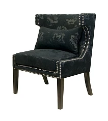 Мягкое полукресло с подлокотниками Suza Black