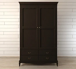 красивый Шкаф "Leontina Black" двустворчатый с ящиками арт ST9327KR2BLK в интернет-магазине