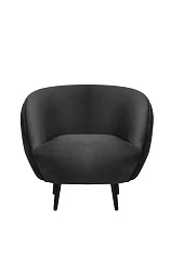 Мягкое кресло Small Benee Black V2 в интерьере
