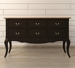 красивые Консоль "Leontina Black" 6 ящиков арт ST9358BLK