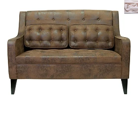 купить красивый Дизайнерский двухместный диван Hublon розовый в интернет-магазине