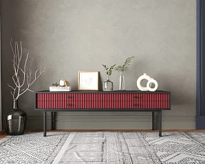 купить стильные Консоль с двумя ящиками "Emerson" арт EM23/red/L в интернет-магазине