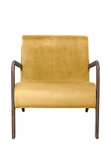 красивое Низкое кресло c деревянными подлокотниками Mody Yellow в интернет-магазине