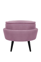 Пуф Pearl Adorn Pink на черных ножках на заказ в интернет-магазине