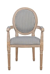 заказать Мягкий стул с подлокотниками Volker Arm Black Pinstripe