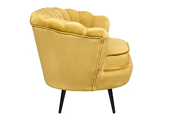 заказать Дизайнерский диван Pearl Double Yellow на черных ножках