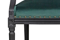 Мягкий стул с подлокотниками Runako Green в интерьере