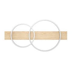 заказать 901716 Светодиодный потолочный светильник BOYAL, 2х12W(LED), 3400lm, сталь, дерево, черн., коричн, пластик, белый в интернет-магазине