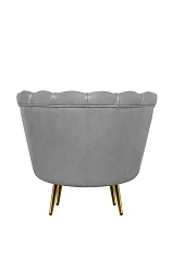 Низкое кресло ракушка Pearl Grey V2