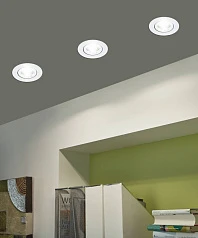 купить стильные 33391 Комплект встраиваемых диммируемых светильников SALICETO, 3X6W (LED), 4000K, 1350lm, ?88, алюминий, белый / стекло, прозрачный, белый в интернет-магазине