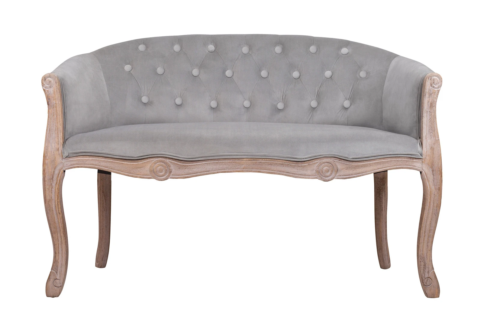 стильный Двухместный дизайнерский диван Kandy Double Grey Velvet