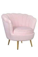 красивое Низкое кресло ракушка Pearl розовый V2