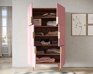 заказать Большой комод с шестью дверками "Line" LN04/GR1/pink
