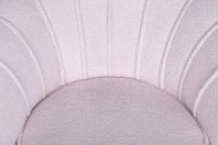 Низкое кресло ракушка Pearl Pink Boucle