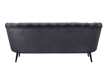 заказать Диван ракушка для гостиниц Pearl Triple Black на черных ножках