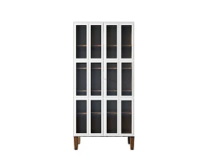 красивый Шкаф двухстворчатый "Andersen" с рифлеными стеклами арт AN12WH в интернет-магазине