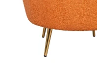 заказать Низкое кресло ракушка Pearl Orange Boucle