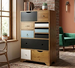 купить Комод универсальный «Акварель (Aquarelle)» 10 ящиков арт RE-14ETG/4