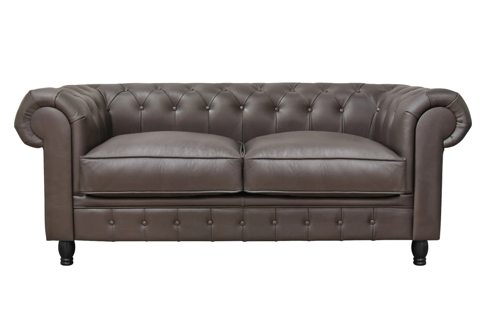 красивый Диван из коричневой кожи Chesterfield Brown Leather 2S