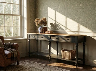 Большая консоль "Одри (Odri)" арт od2124L/9011 в интернет-магазине