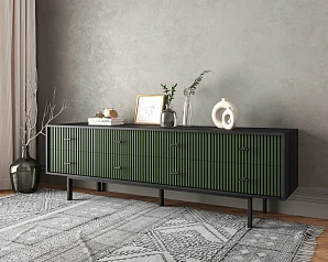 Комод с восемью ящиками "Emerson" арт EM03/green/L в интерьере