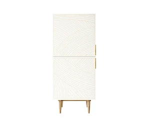 красивый Вертикальный комод с двумя дверками "Line" LN05/GR1/beige