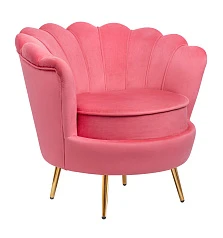 Низкое кресло ракушка Pearl Karmin в интерьере
