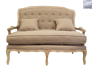 Прямой диван модерн Yareli Brown серый в интерьере