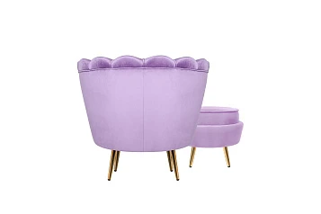 заказать Кресло с пуфом ракушка Pearl Purple